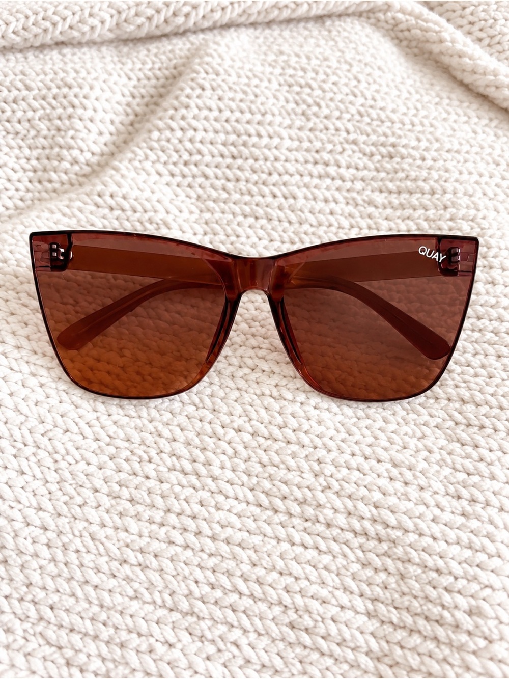 Quay Australia Amber Brown Oversized Women's Sunglasses